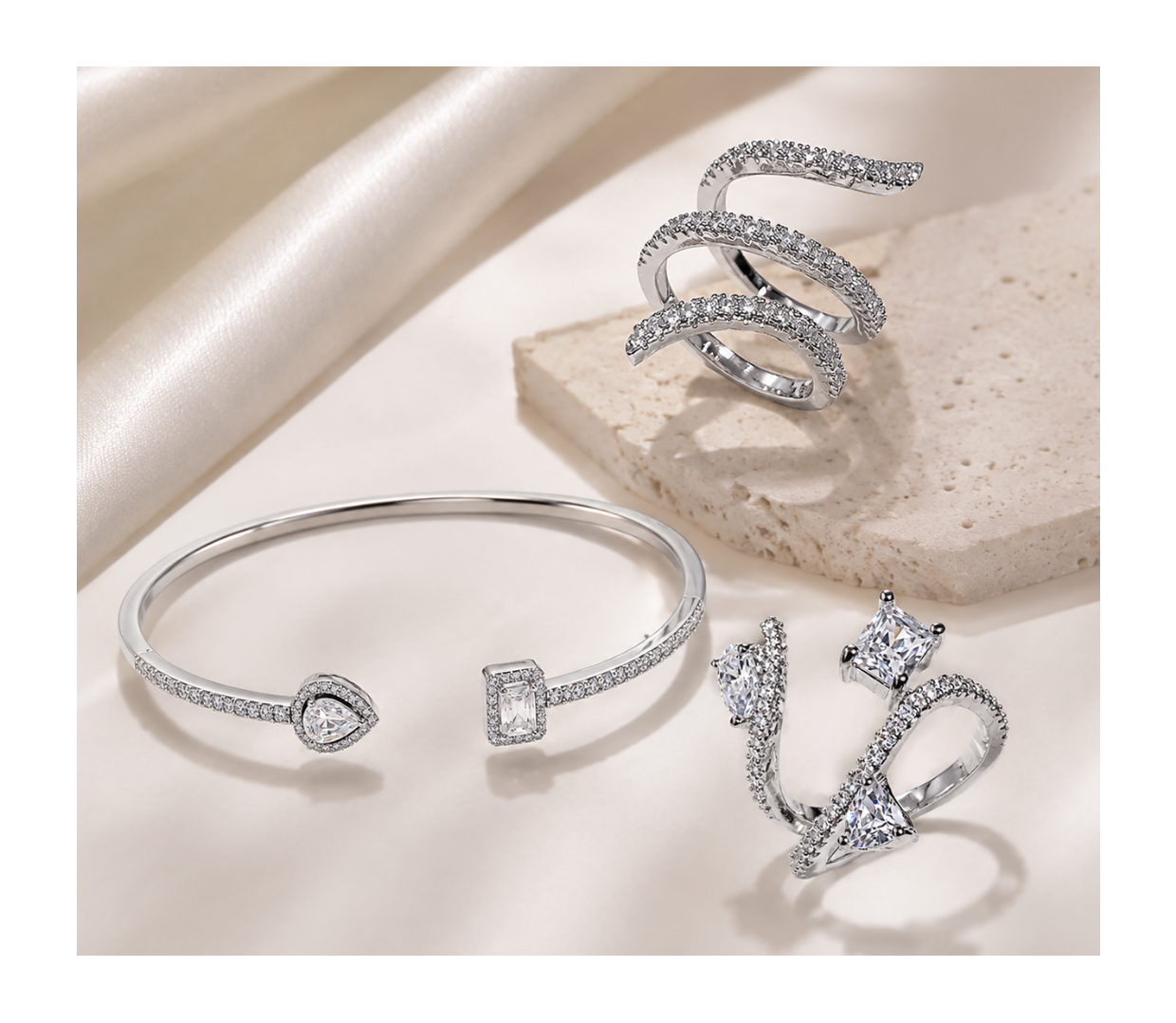 Silver Wrist Set