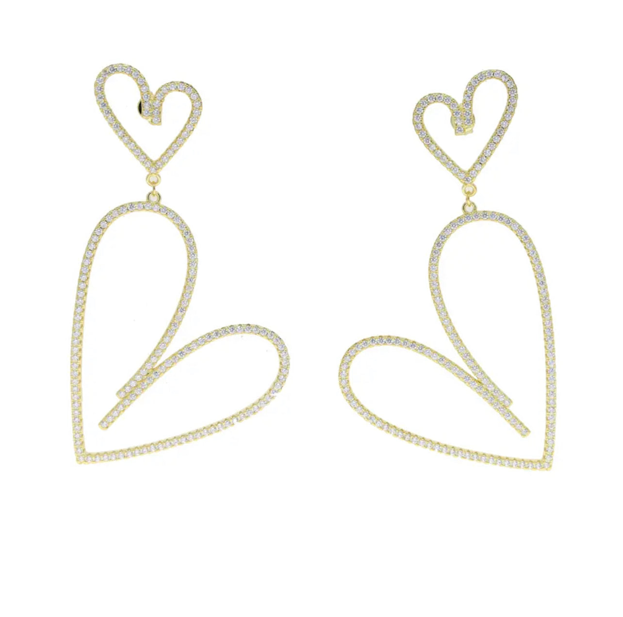 Crystal Heart Earrings